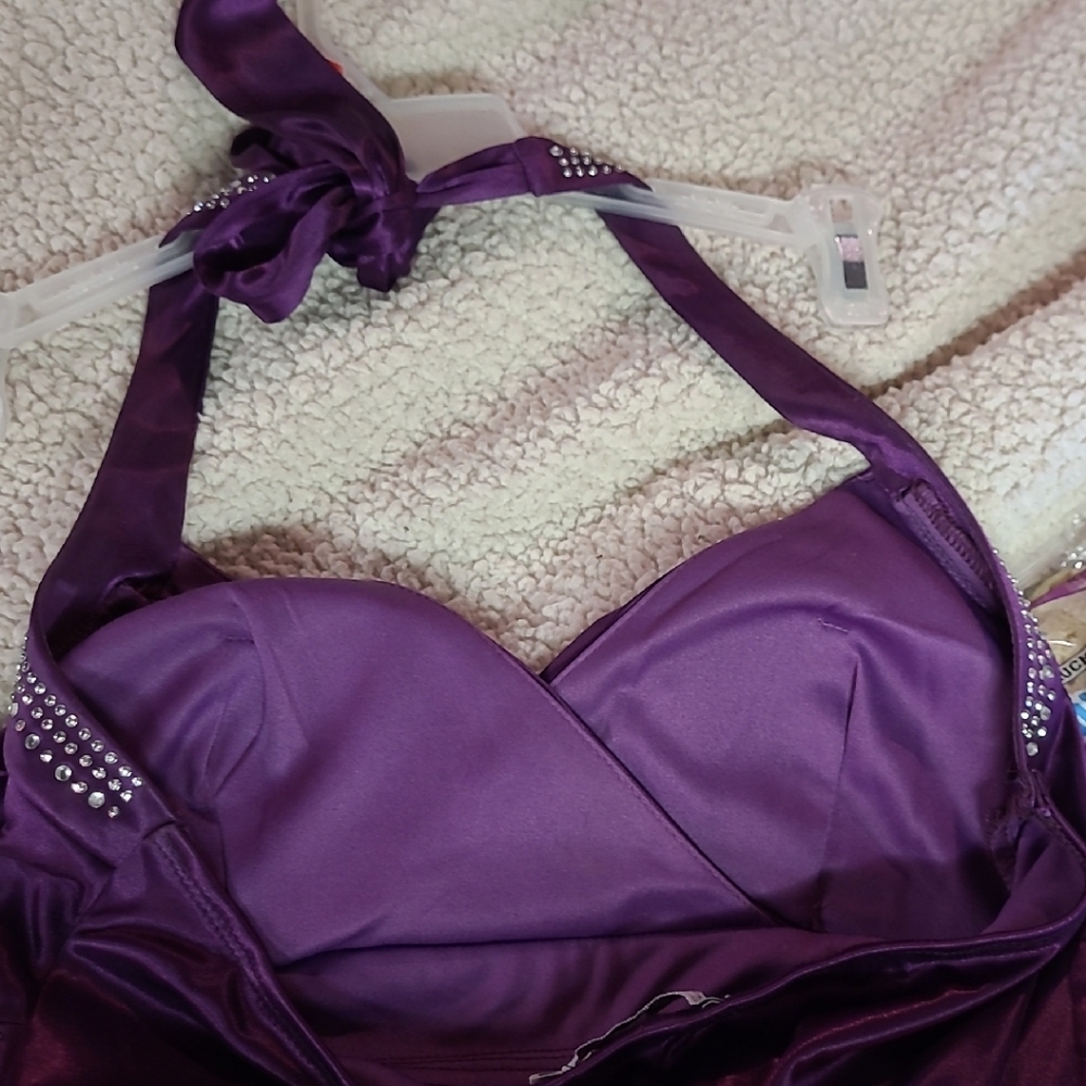 Trixxi Purple Backless Dress - Picture 3 of 5